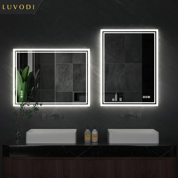 LUVODI Illuminate LED Backlight Bathroom Mirror Frameless Dimmable Defog Bath/Shower/Shaving Mirror