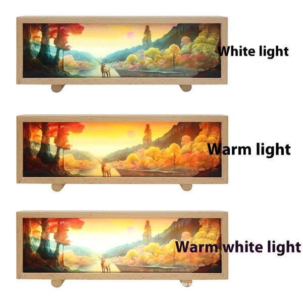LED Light Box Touch Dimming Ambience Light Charging Small Night Lamp